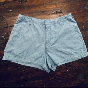 Abercrombie & Fitch Chambray Blue Women's Shorts size Large 100% Cotton EC